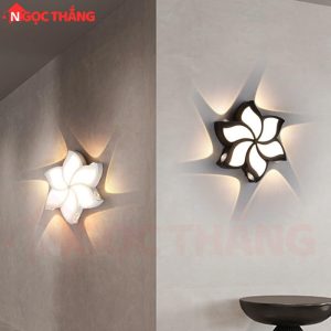 Đèn treo tường ngoài trời hắt tường 6 tia gắn tường cầu thang Led 12W VNT237 220V Ngọc Thắng