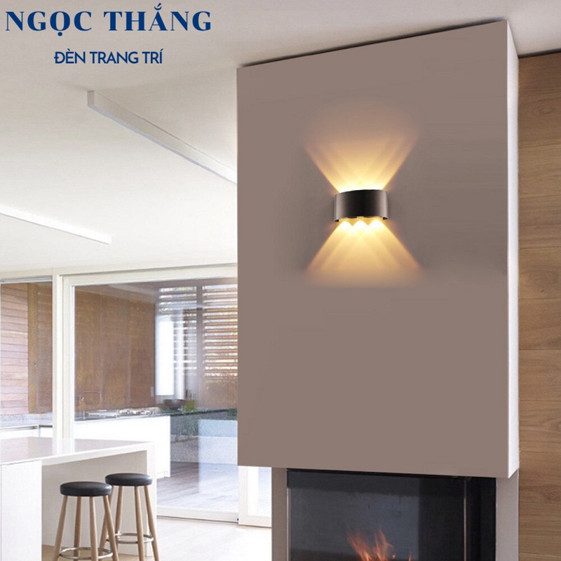 Đèn Led 8 Tia treo tường trang trí trong nhà ngoài trời Led 8W 220V VNT624 Ngọc Thắng - Image 17