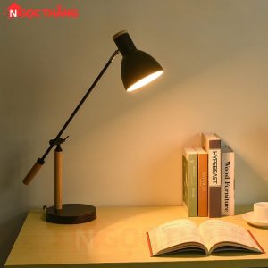 Đèn bàn phòng ngủ trang trí bàn làm việc DB14 Đen Ngọc Thắng (Kèm bóng Led 12W ánh sáng vàng)