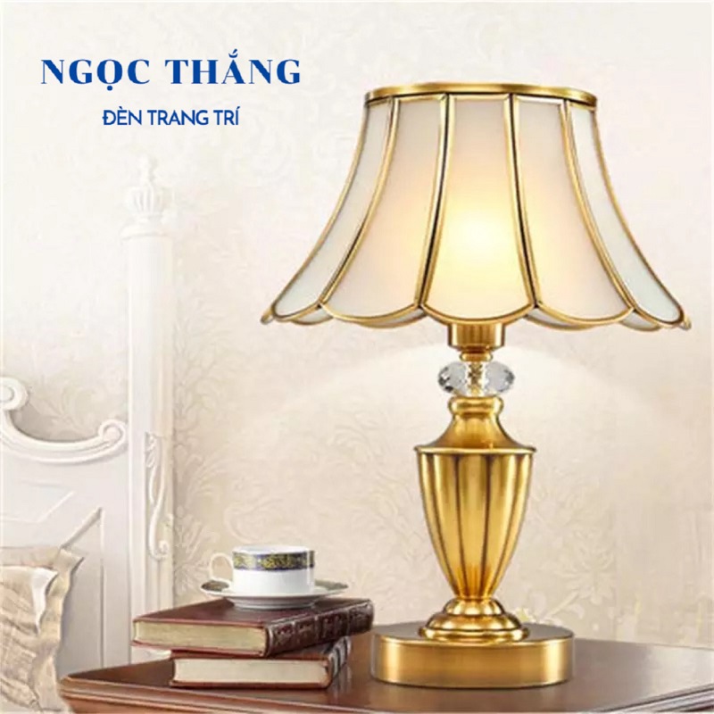 Đèn bàn thân đồng trang trí phòng khách phòng ngủ cao cấp ĐB5013 Ngọc Thắng Kèm Bóng Led 12W - Image 11