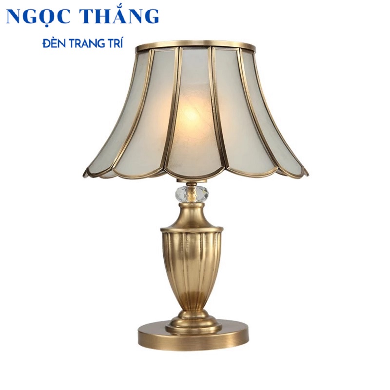 Đèn bàn thân đồng trang trí phòng khách phòng ngủ cao cấp ĐB5013 Ngọc Thắng Kèm Bóng Led 12W - Image 9