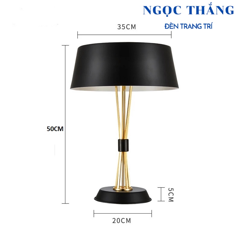 Đèn bàn đọc sách làm việc phòng ngủ phòng khách cao cấp ĐB6161 Ngọc Thắng (Tặng kèm một bóng Led 7W) - Hình ảnh 9