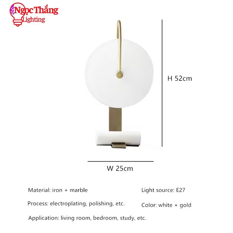 Đèn bàn phòng làm việc trang trí phòng ngủ phòng khách ĐB1125 Ngọc Thắng - Image 2
