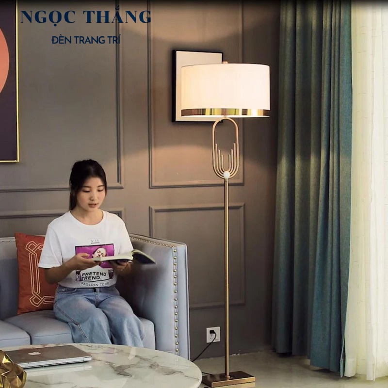 Đèn Cây Đọc Sách Đèn Sàn Trang Trí Phòng Khách Phòng Ngủ ĐB-6115C Ngọc Thắng Kèm Bóng Led 12W - Image 16