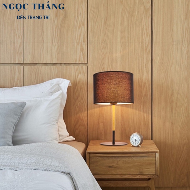 Đèn bàn Ø28cm x H40cm trang trí phòng ngủ DB597 Ngọc Thắng (Tặng bóng Led 4W ánh sáng vàng) - Image 7