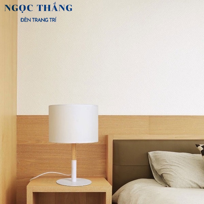 Đèn bàn Ø28cm x H40cm trang trí phòng ngủ DB597 Ngọc Thắng (Tặng bóng Led 4W ánh sáng vàng) - Image 6
