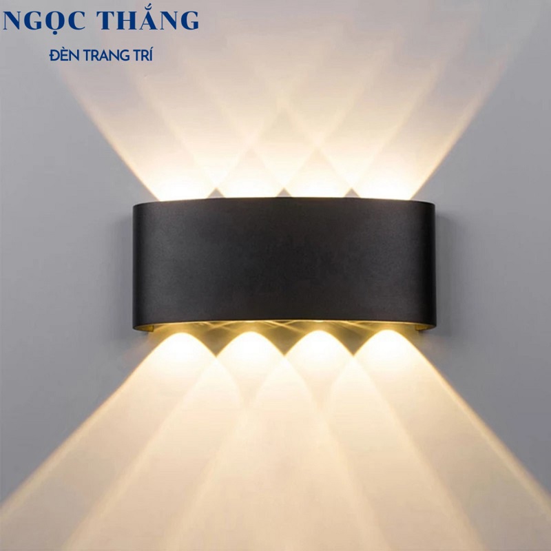 Đèn Led 8 Tia treo tường trang trí trong nhà ngoài trời Led 8W 220V VNT624 Ngọc Thắng - Image 11