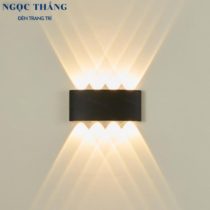 Đèn Led 8 Tia treo tường trang trí trong nhà ngoài trời Led 8W 220V VNT624 Ngọc Thắng - Image 10