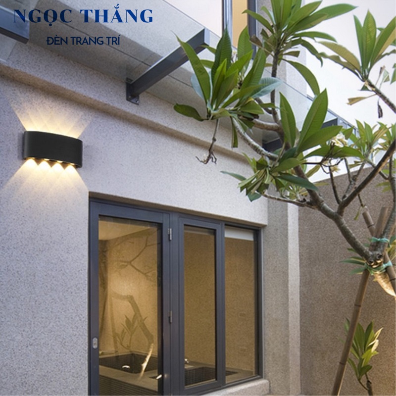 Đèn Led 8 Tia treo tường trang trí trong nhà ngoài trời Led 8W 220V VNT624 Ngọc Thắng - Image 4