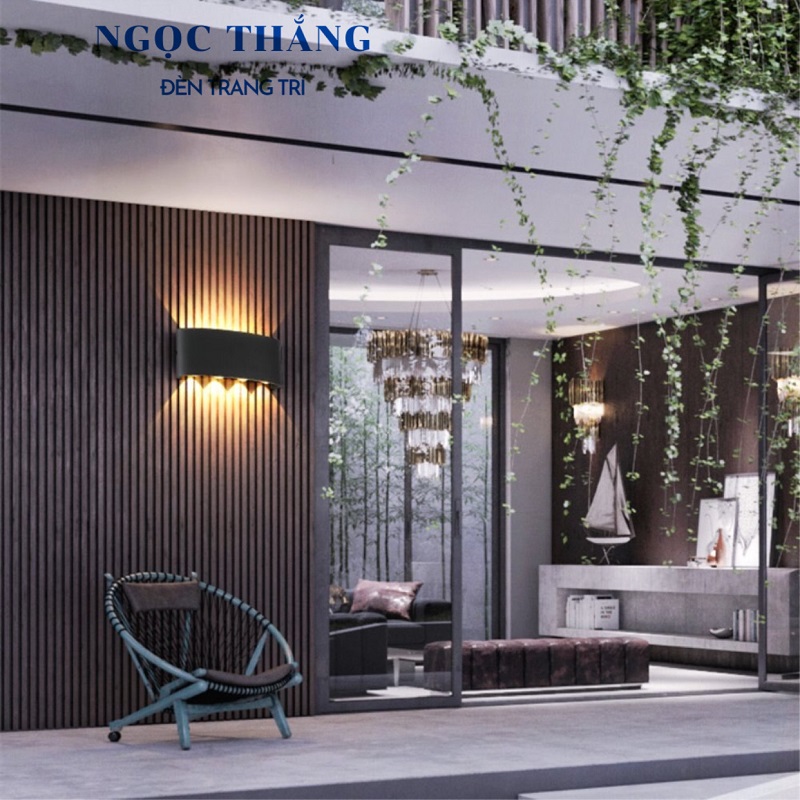 Đèn Led 8 Tia treo tường trang trí trong nhà ngoài trời Led 8W 220V VNT624 Ngọc Thắng - Image 3