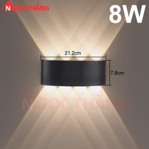 Đèn Led 8 Tia treo tường trang trí trong nhà ngoài trời Led 8W 220V VNT624 Ngọc Thắng - Ảnh 10
