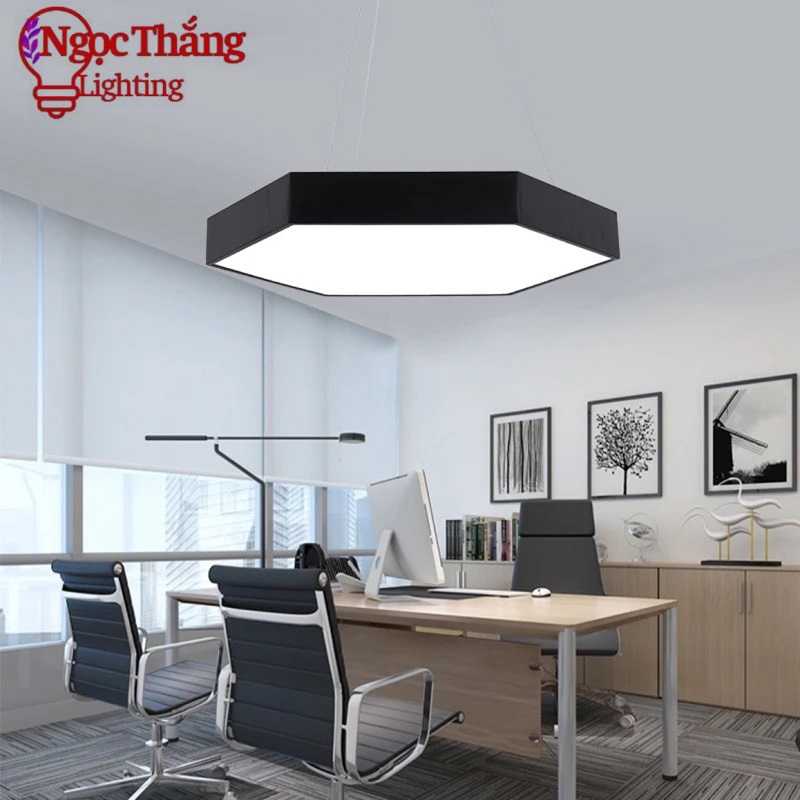 Đèn thả trần văn phòng 60cm hình lục giác và hình lục giác rỗng ánh sáng trắng 48W 220V MS01 Ngọc Thắng - Hình ảnh 10