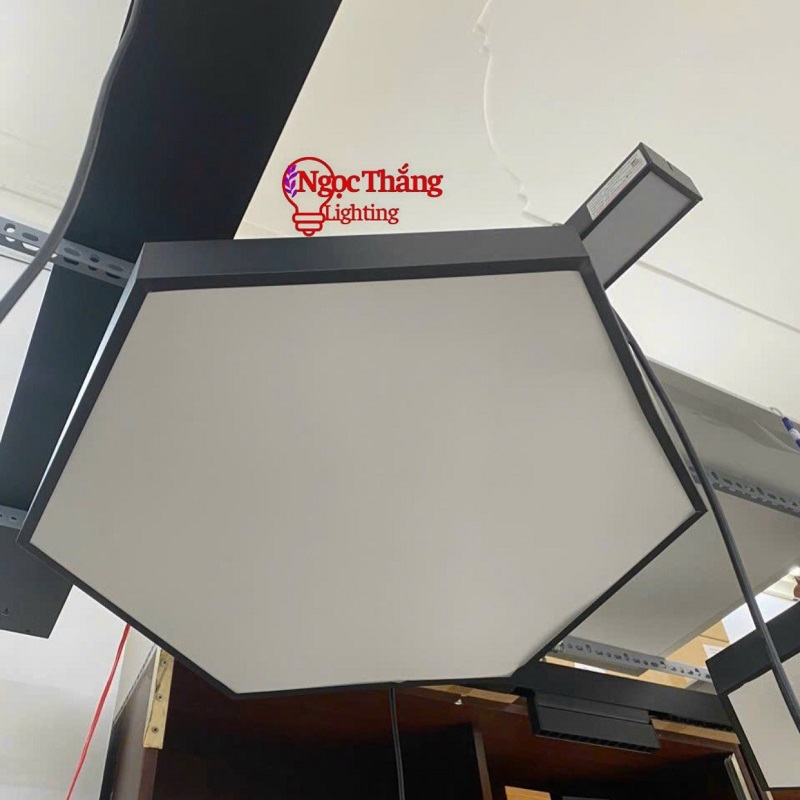 Đèn thả trần văn phòng 60cm hình lục giác và hình lục giác rỗng ánh sáng trắng 48W 220V MS01 Ngọc Thắng - Hình ảnh 8