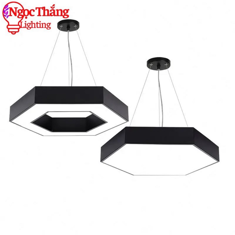 Đèn thả trần văn phòng 60cm hình lục giác và hình lục giác rỗng ánh sáng trắng 48W 220V MS01 Ngọc Thắng - Hình ảnh 7