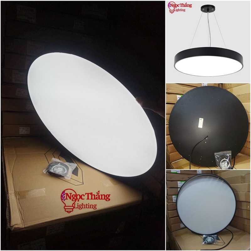 Đèn thả trần văn phòng 60cm hình tròn và hình tròn rỗng ánh sáng trắng 48W 220V MS01 Ngọc Thắng - Hình ảnh 11