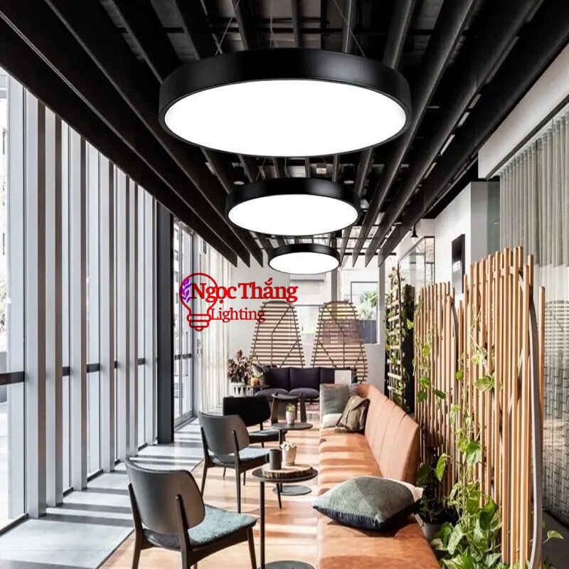 Đèn thả trần văn phòng 60cm hình tròn và hình tròn rỗng ánh sáng trắng 48W 220V MS01 Ngọc Thắng - Hình ảnh 9