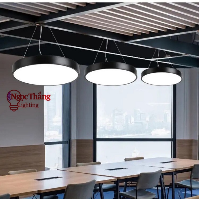 Đèn thả trần văn phòng 60cm hình tròn và hình tròn rỗng ánh sáng trắng 48W 220V MS01 Ngọc Thắng - Hình ảnh 8