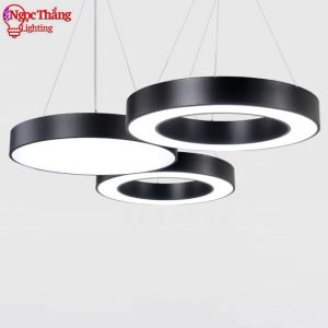Đèn thả trần văn phòng 60cm hình tròn và hình tròn rỗng ánh sáng trắng 48W 220V MS01 Ngọc Thắng