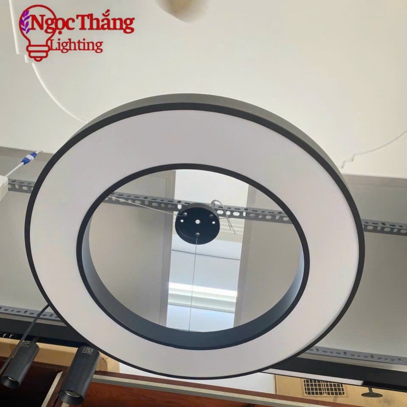 Đèn thả trần văn phòng 60cm hình tròn và hình tròn rỗng ánh sáng trắng 48W 220V MS01 Ngọc Thắng - Hình ảnh 3