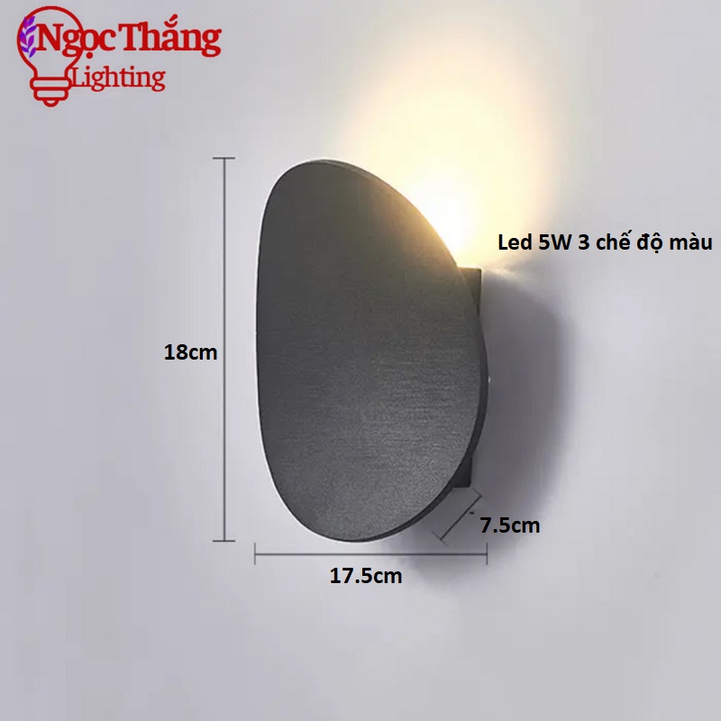 Đèn Led treo tường hắt tường ngoài trời phòng ngủ phòng khách cầu thang Led 5W 220V VNT375 Ngọc Thắng - Image 16