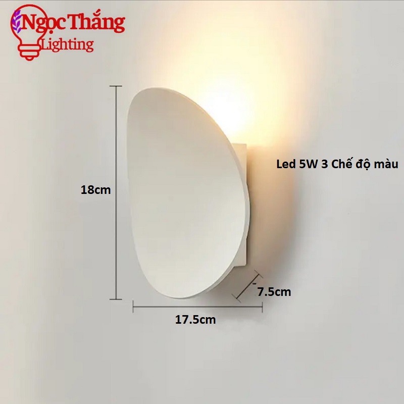 Đèn Led treo tường hắt tường ngoài trời phòng ngủ phòng khách cầu thang Led 5W 220V VNT375 Ngọc Thắng - Image 2