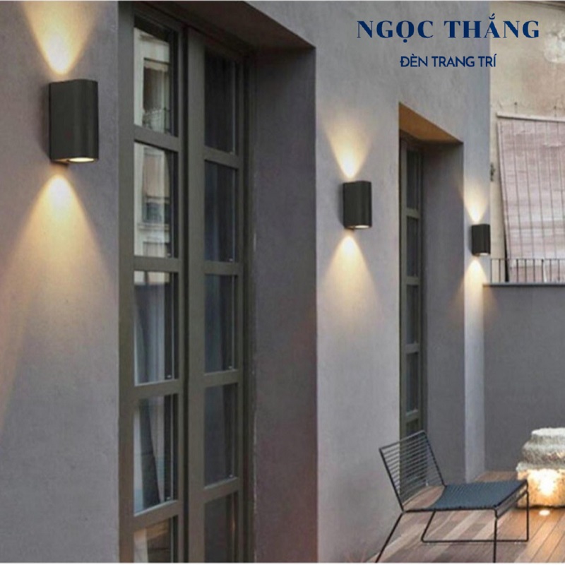 Đèn Led treo tường hắt tường trang trí ngoài trời trong nhà Led 10W 220V VNT667 màu đen Ngọc Thắng - Image 14