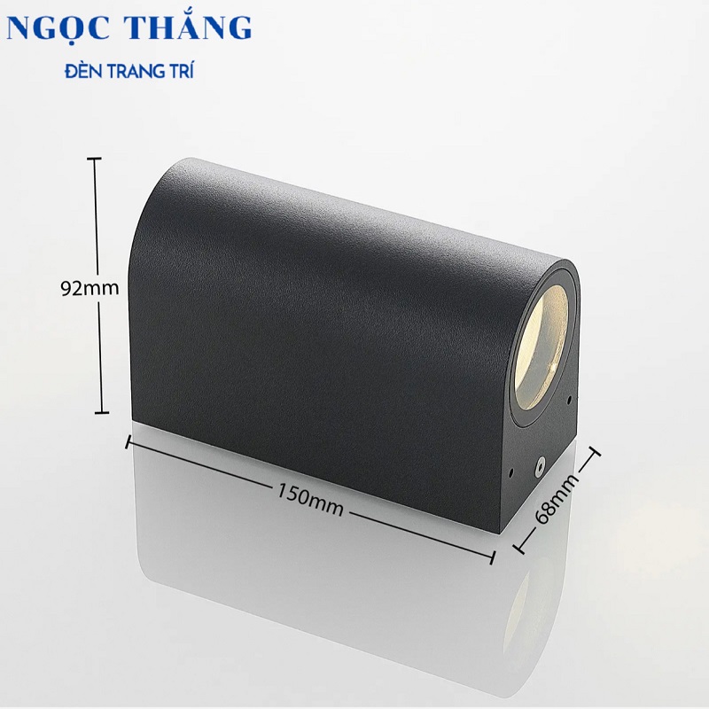 Đèn Led treo tường hắt tường trang trí ngoài trời trong nhà Led 10W 220V VNT667 màu đen Ngọc Thắng - Image 6