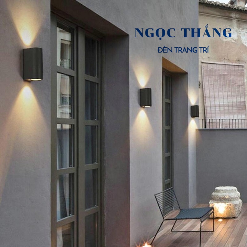 Đèn Led treo tường hắt tường trang trí ngoài trời trong nhà Led 10W 220V VNT667 màu đen Ngọc Thắng - Image 18
