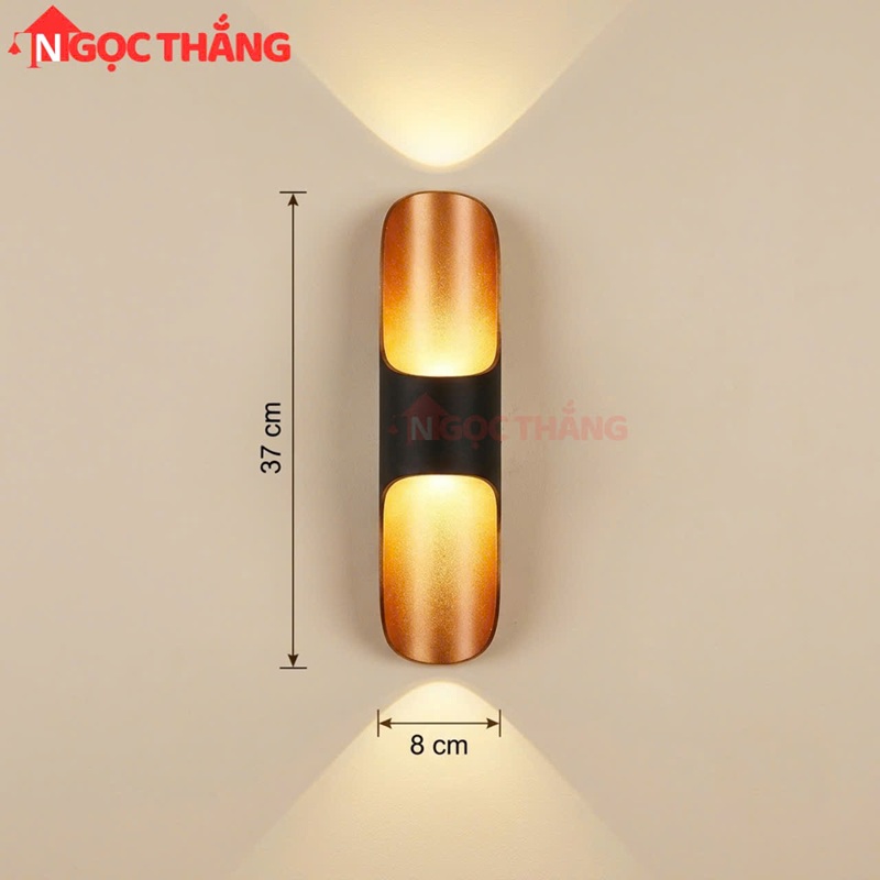 Đèn Led treo tường 37cm ngoài trời hắt tường cầu thang Led 10W 220V VNT672 Ngọc Thắng - Ảnh 3
