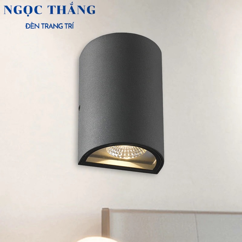 Đèn Led hắt tường treo tường trang trí ngoài trời bán trụ 2 đầu Led 10W VNT662 Ngọc Thắng - Hình ảnh 5