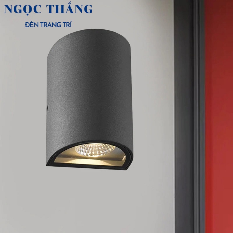 Đèn Led hắt tường treo tường trang trí ngoài trời bán trụ 2 đầu Led 10W VNT662 Ngọc Thắng - Hình ảnh 3