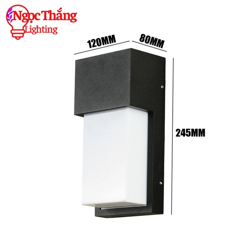 Đèn ốp tường hắt tường ngoài trời trang trí phòng ngủ phòng khách cầu thang Led 12W 220V VNT065 Ngọc Thắng - Image 9