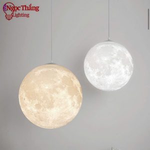 Đèn thả trần mặt trăng 20 25 30 40 trang trí phòng ngủ bàn ăn led 3 màu 220V 12W THD20 Ngọc Thắng
