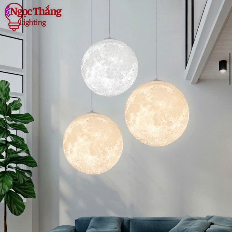 Đèn thả trần mặt trăng 20 25 30 40 trang trí phòng ngủ bàn ăn led 3 màu 220V 12W THD20 Ngọc Thắng - Image 2