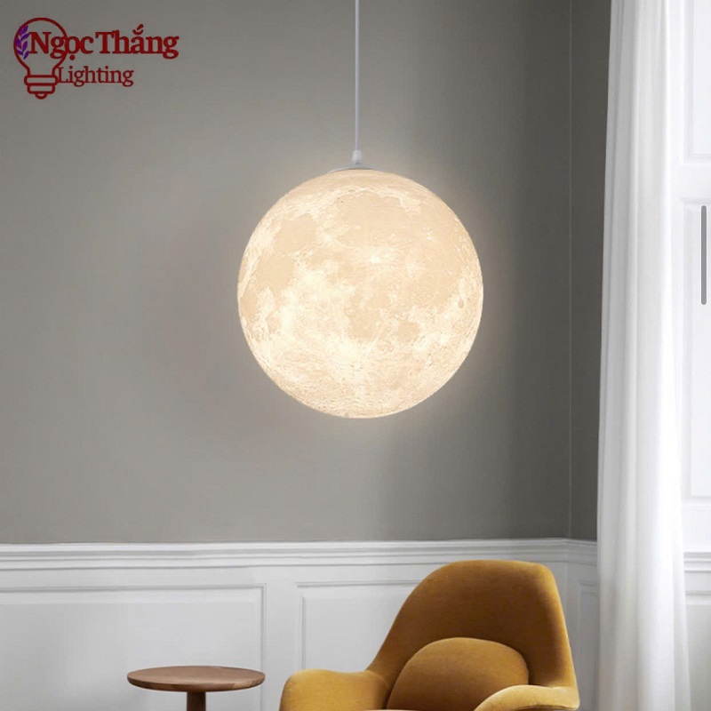 Đèn thả trần mặt trăng 20 25 30 40 trang trí phòng ngủ bàn ăn led 3 màu 220V 12W THD20 Ngọc Thắng - Image 4