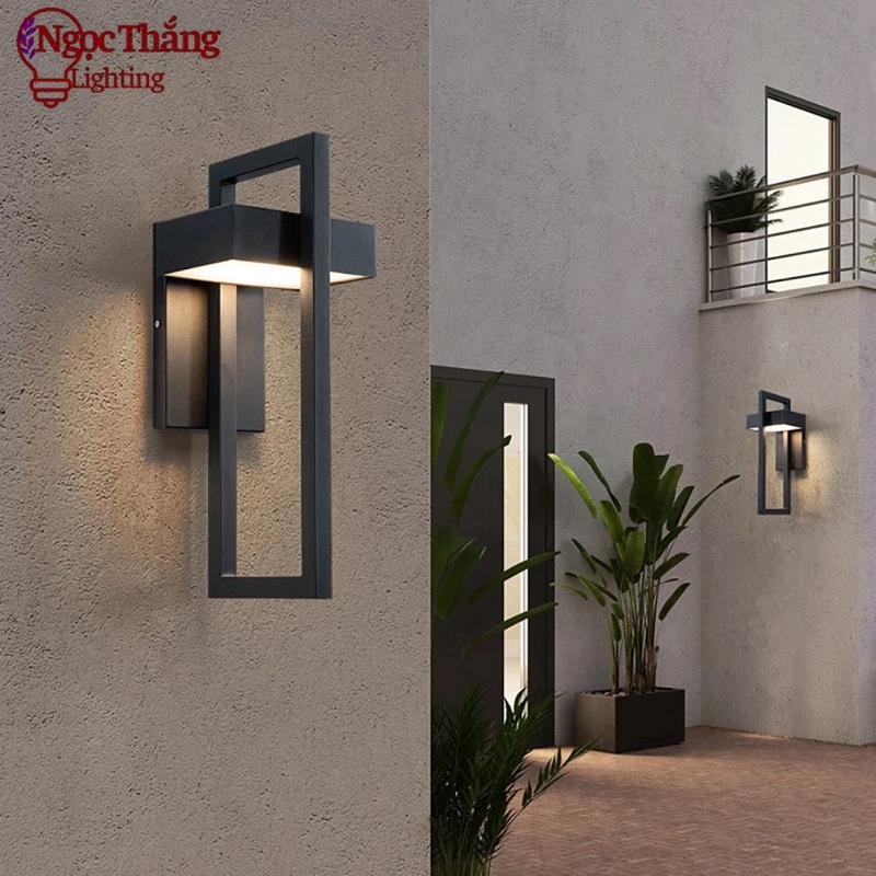Đèn treo tường ngoài trời chống nước cao 42cm trang trí trong nhà Led 12W 220V VNT105 Ngọc Thắng - Image 6