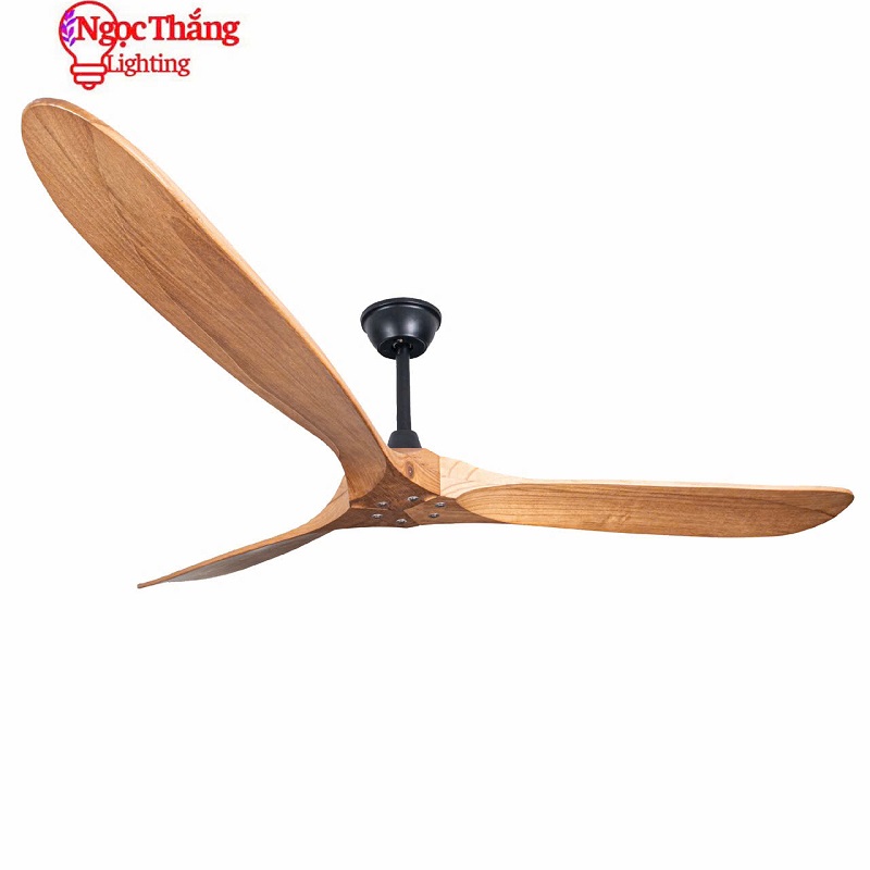 Quạt Trần 3 Cánh Gỗ 180cm Trang Trí Sảnh Phòng Khách Cao Cấp VF607 Ngọc Thắng Kèm Remote