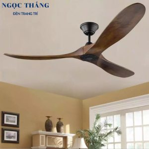 Quạt Trần 3 Cánh Gỗ 136cm Trang Trí Sảnh Phòng Khách Cao Cấp VF26 Ngọc Thắng Kèm Remote