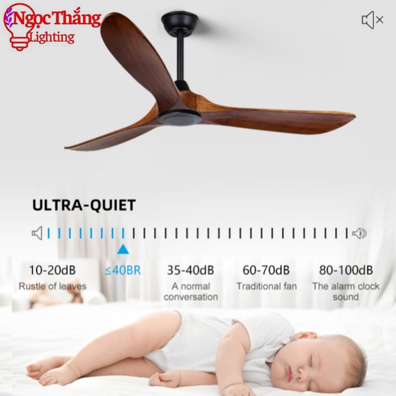 Quạt Trần 3 Cánh Gỗ Trang Trí Sảnh Phòng Khách Cao Cấp VF43 Ngọc Thắng (Kèm remote điều khiển từ xa) - Image 10