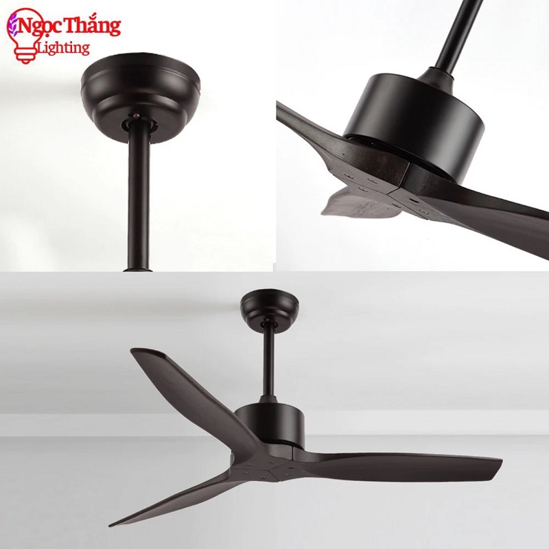 Quạt Trần 3 Cánh Gỗ Trang Trí Sảnh Phòng Khách Cao Cấp VF90 Ngọc Thắng (Kèm remote điều khiển từ xa) - Image 12