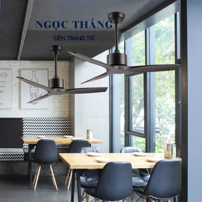Quạt Trần 3 Cánh Gỗ Trang Trí Sảnh Phòng Khách Cao Cấp VF90 Ngọc Thắng (Kèm remote điều khiển từ xa) - Image 11