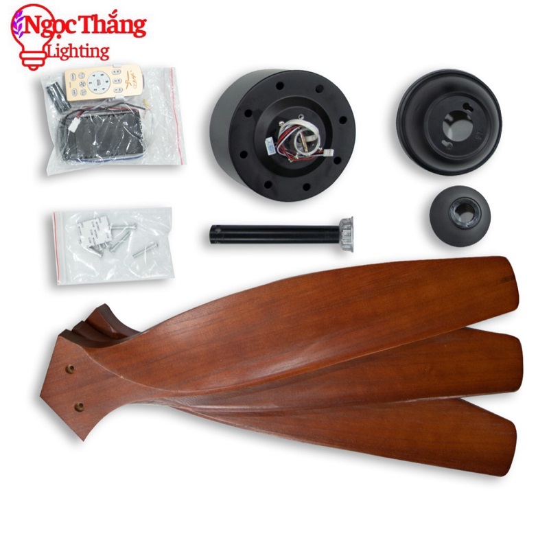 Quạt Trần 3 Cánh Gỗ Trang Trí Sảnh Phòng Khách Cao Cấp VF91 Ngọc Thắng (Kèm remote điều khiển từ xa) - Image 6