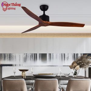 Quạt Trần 3 Cánh Gỗ Trang Trí Sảnh Phòng Khách Cao Cấp VF91 Ngọc Thắng (Kèm remote điều khiển từ xa)