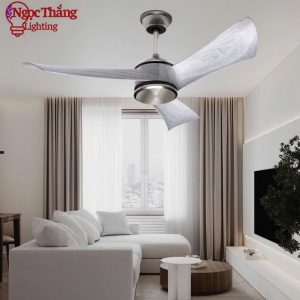 Quạt Trần 3 Cánh Nhựa ABS Trang Trí Sảnh Phòng Khách Cao Cấp VF423 Ngọc Thắng Kèm Remote