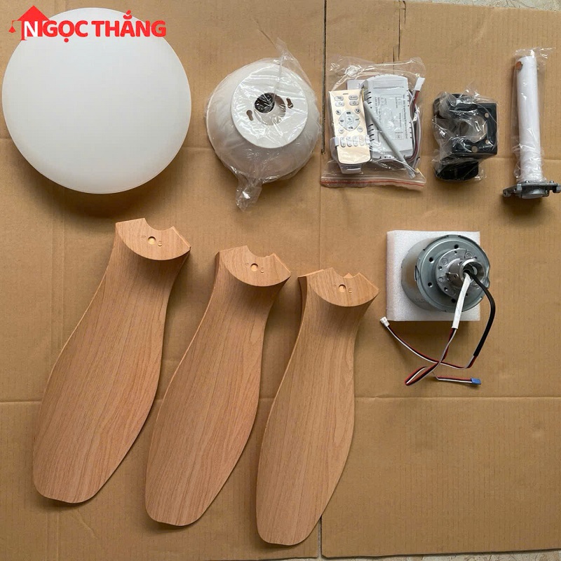Quạt Trần 3 Cánh Nhựa Đèn Led 3 Màu Trang Trí Phòng Ngủ Phòng Bếp 20W VF424 Ngọc Thắng - Image 15