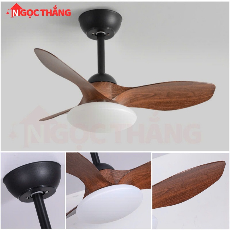 Quạt Trần 3 Cánh Nhựa Đèn Led 3 Màu Trang Trí Phòng Ngủ Phòng Bếp 20W VF424 Ngọc Thắng - Image 8
