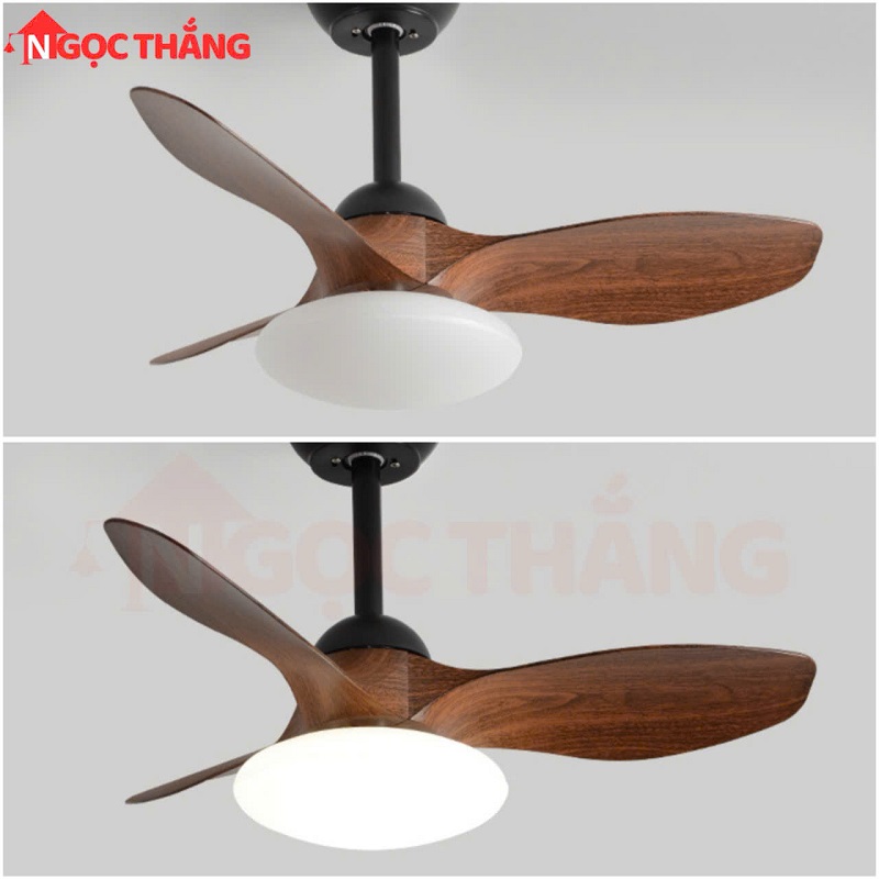 Quạt Trần 3 Cánh Nhựa Đèn Led 3 Màu Trang Trí Phòng Ngủ Phòng Bếp 20W VF424 Ngọc Thắng - Image 7