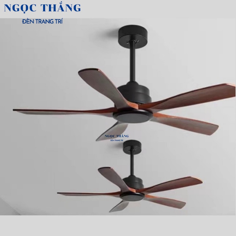 Quạt Trần 5 Cánh Gỗ Trang Trí Sảnh Phòng Khách Cao Cấp Bảo Hành 5 Năm VF76 Ngọc Thắng Kèm Remote - Image 10