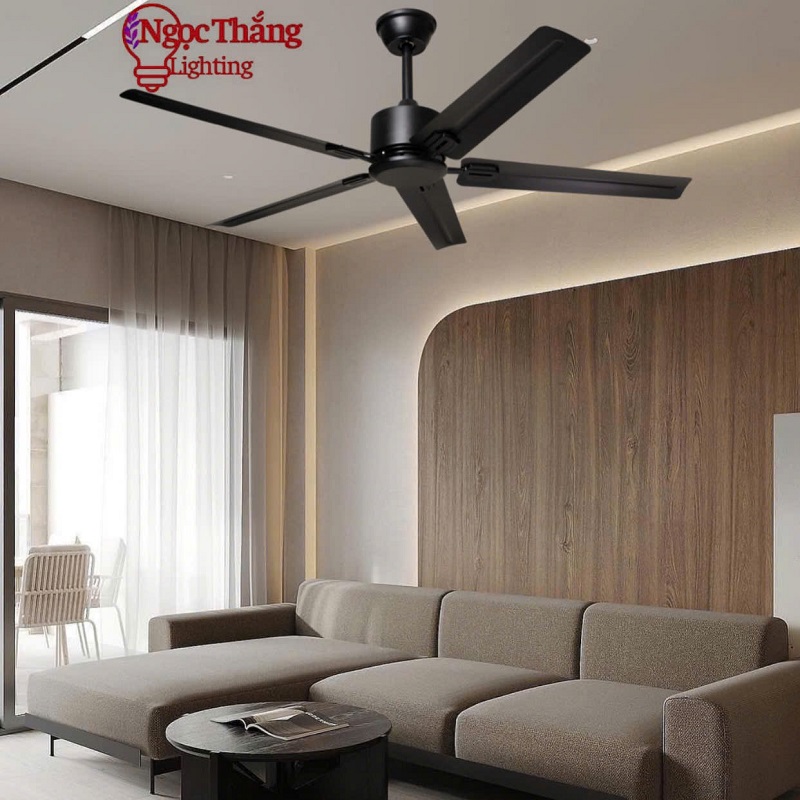 Quạt Trần 5 Cánh Sắt Trang Trí Sảnh Phòng Khách Phòng Ngủ Cao Cấp VF79 Ngọc Thắng Kèm Remote - Hình ảnh 9