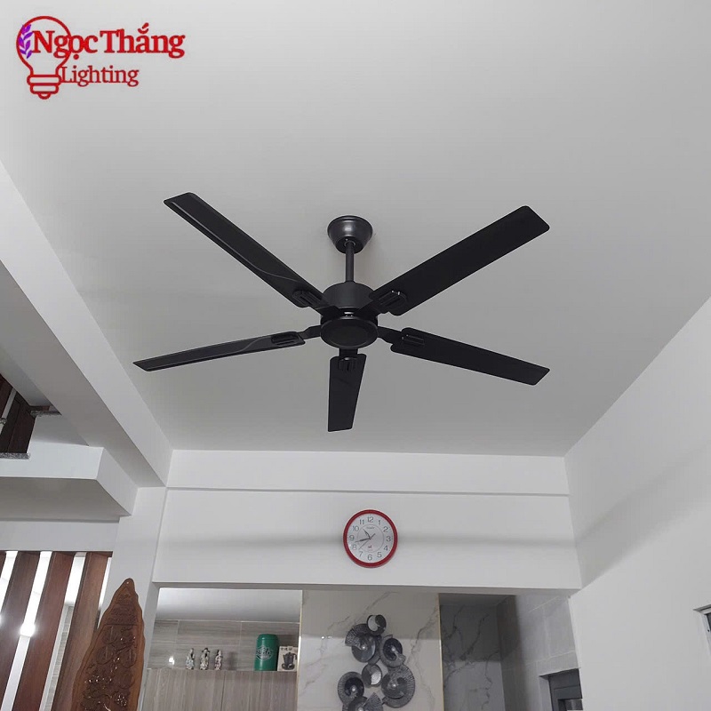 Quạt Trần 5 Cánh Sắt Trang Trí Sảnh Phòng Khách Phòng Ngủ Cao Cấp VF79 Ngọc Thắng Kèm Remote - Hình ảnh 3